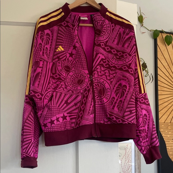 adidas x Farm Rio Track Jacket with Yellow Stripes (rare!) - Picture 3 of 14